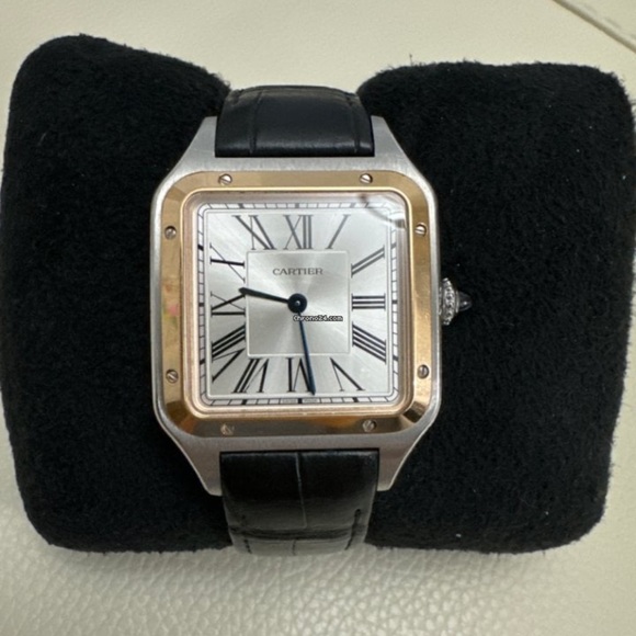 Cartier Santos Dumont
Large Model Pink Gold & Steel Case Alligator BR - Picture 2 of 4